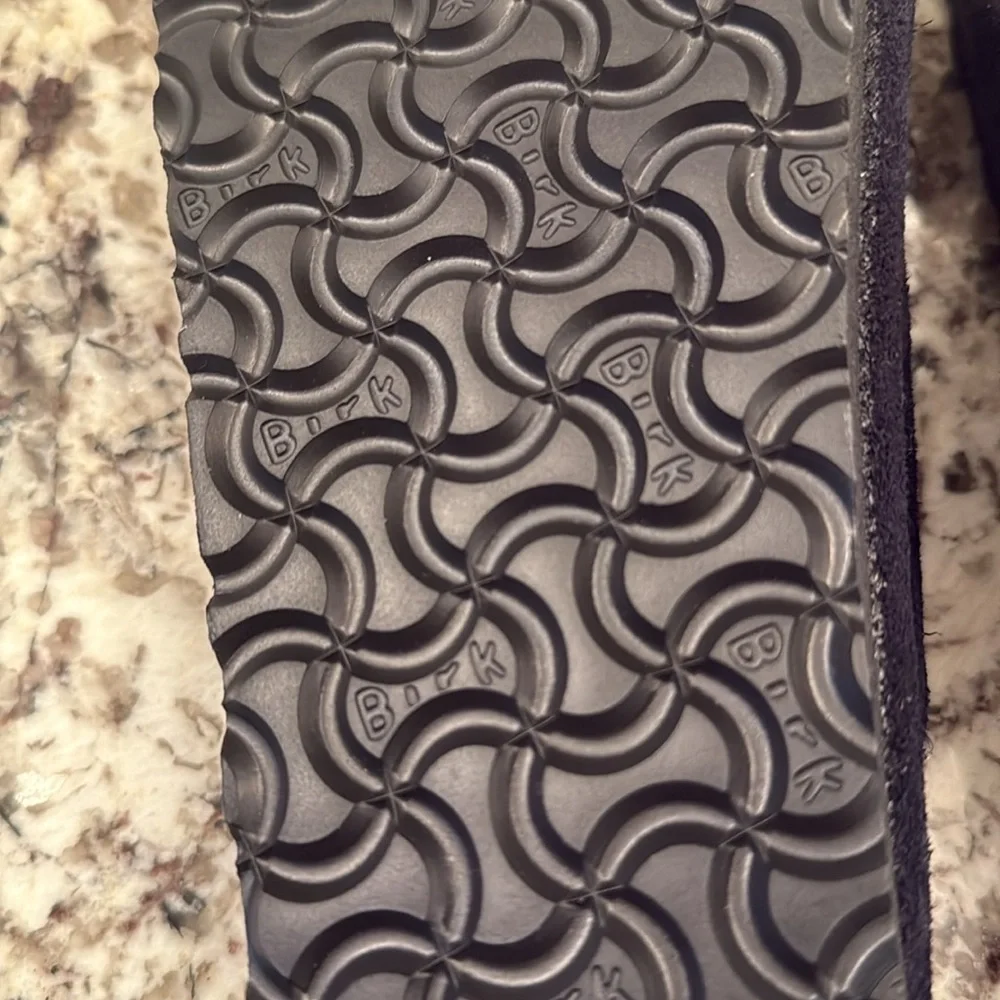 Birkenstock ladies Dark navy Sandals .. size 42 or 11 USA 
Pewter buckles .. new - Picture 5 of 7